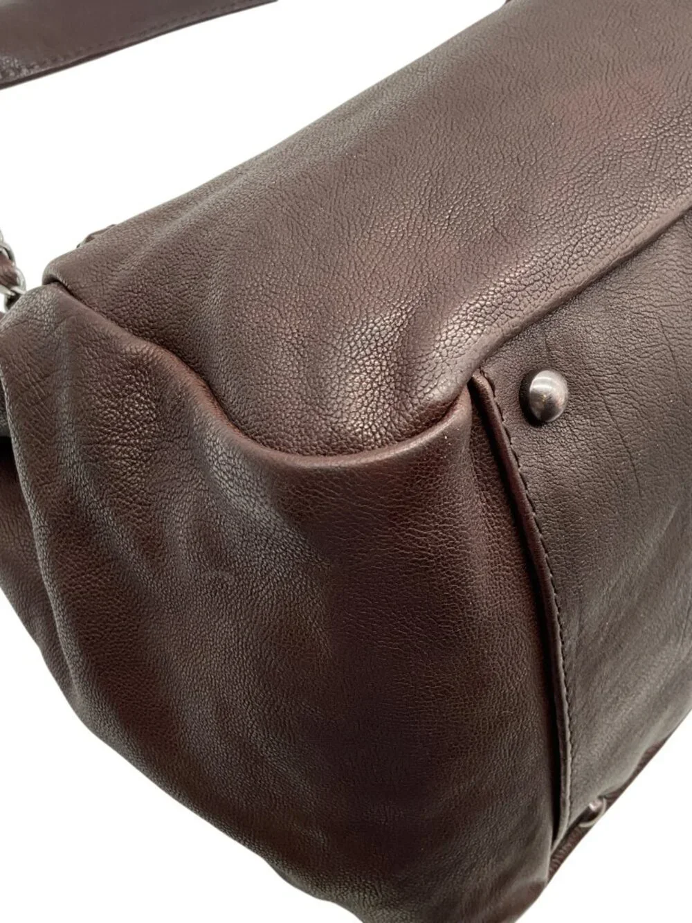 Chanel Brown Leather Diamond Stitch Shoulder Bag